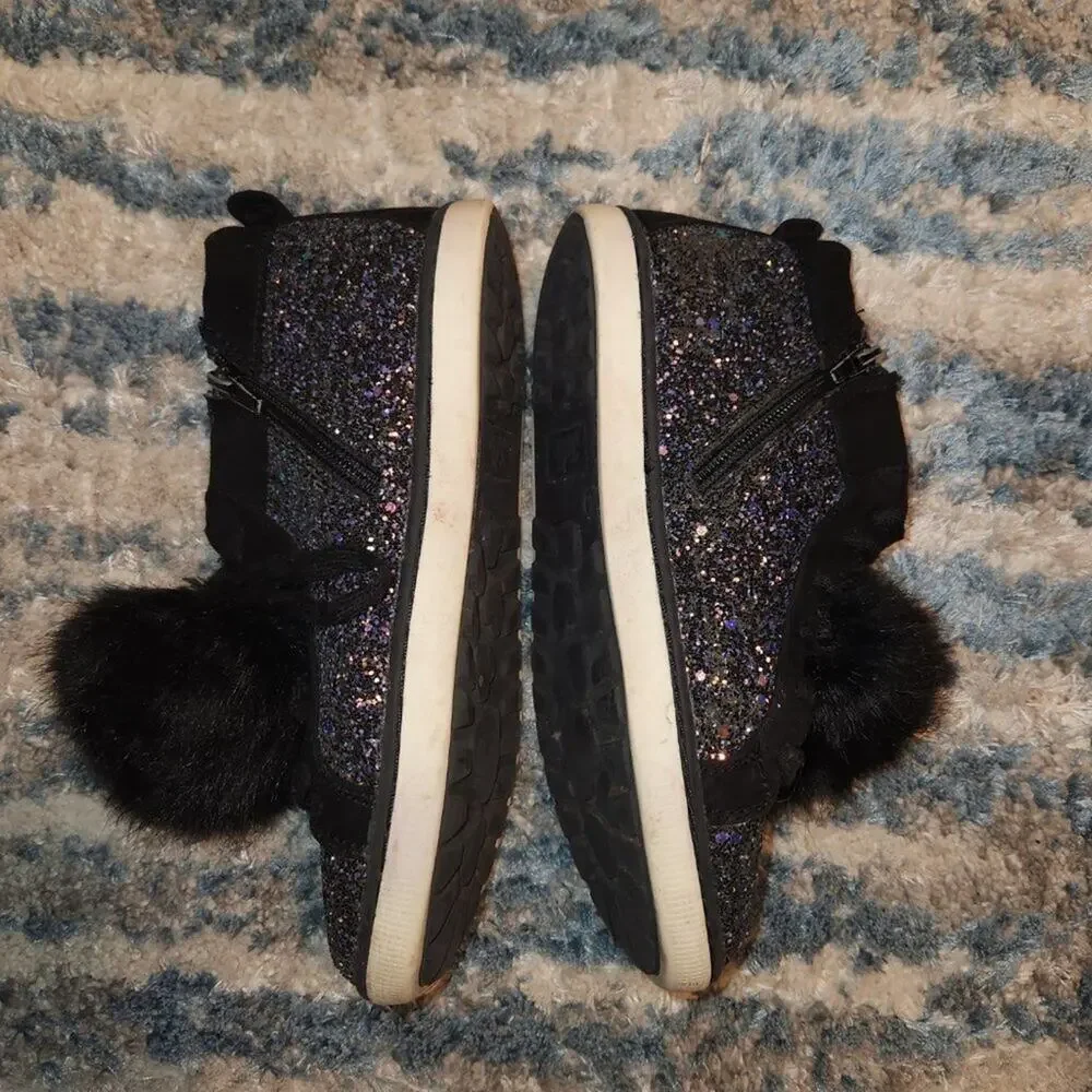 Justice black glittery